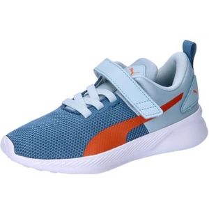 PUMA Unisex Kids Flyer Runner V PS Sneaker, Blue Horizon-Frosted Dew-Flame Flicker, 34 EU, Blue Horizon Frosted Dew Flame Flicker, 34 EU