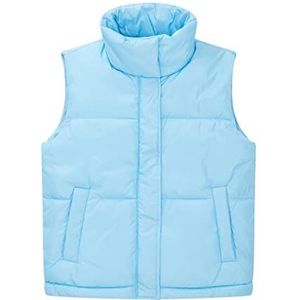 TOM TAILOR Meisjes Gewatteerd vest 1035712, 21184 - Soft Cloud Blue, 164