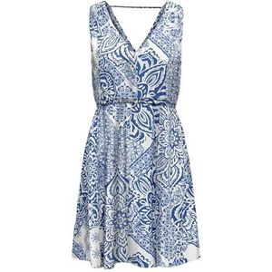 ONLY Dames Onlnova Life Elite Sara String Dress AOP, Mazarine Blue, XS