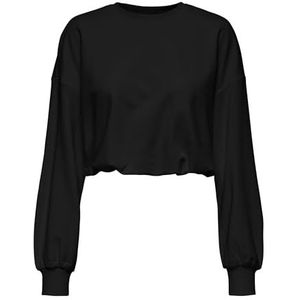 Onlbolette L/S Short O-Neck Ub Oy Swt, zwart, XS