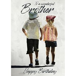 James Coates Broer verjaardagskaart van zus tot broer, A5 formaat