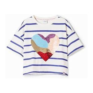 Desigual T-shirt voor meisjes Ts Cora, blauw, 9 Jaar