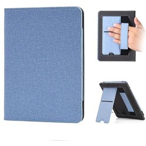 Hoes voor Kindle Paperwhite 11e generatie 2021 hoes met magneetsluiting, 6,8 inch hoes met kaartenvak, polsband en automatische slaap-wekfunctie, zwart 2024 blauw