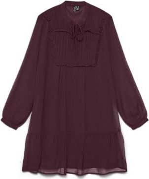 VERO MODA Jurk 'VMLINEA'  wijnrood