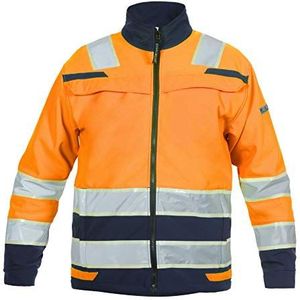 Hydrowear 131015ON Ingen Softshell Glow In The Dark Jacket, 100% Polyester, Medium Mate, Hi-Vis Oranje/Navy