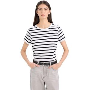 DeFacto Oversized crop tops voor dames, klassiek basic shirt voor dames, comfortabel oversized shirt voor vrouwen, zwart, S