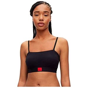 HUGO Bandeau Rib Strapeless_Bra voor dames, zwart 1, XL