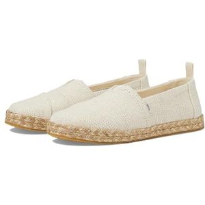 TOMS Alpargata instappers met touw voor meisjes, Natuurlijke ongeverfde metallic linnen streep, 13.5 UK Child