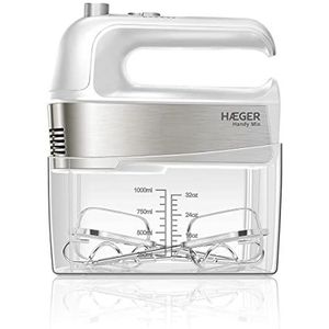 HAEGER Handmixer mixer met maatbeker, 300 W, 5 snelheden, maatbeker