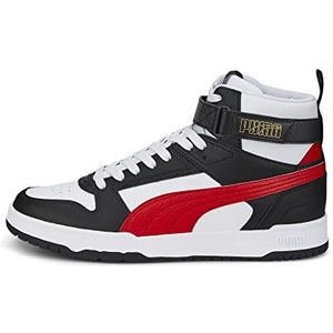 PUMA Rbd Game Sneaker uniseks-volwassene,Puma White High Risk Red Puma Black Puma Team Gold,40.5 EU