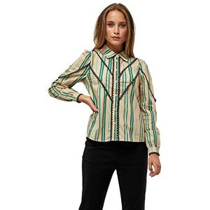 Minus Dames April Shirt, Ivy Green Stripes, 38