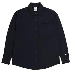 Champion Legacy Icons Tonal Logo W - Oversized Button L/S hemd, zwart, XS dames SS24, Zwart, XS