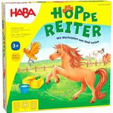 Haba 4321 - Hoppe Reiter paardensterk wedstrijdspel voor 2-4 spelers van 3-12 jaar, speelbaar in 3 varianten, bordspel met eenvoudige spelregels