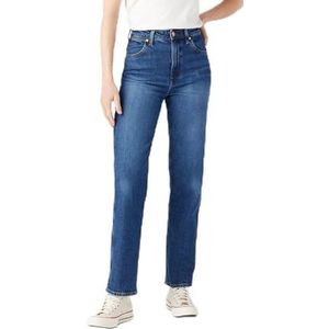 Wrangler Dames Mom Straight Jeans, dark wash, 30W x 32L