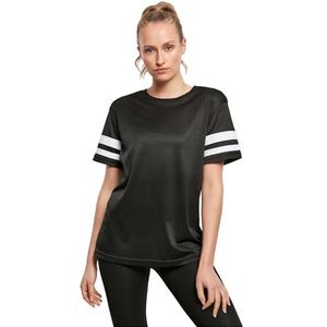 Build Your Brand Dames Ladies Mesh Stripe Tee T-shirt