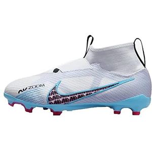 Nike Jr Zoom Superfly 9 Pro Fg Sneakers voor jongens, Witte Baltische blauwe Roce Pink Blast Indigo damp, 36.5 EU