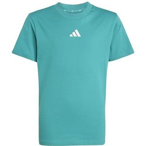 adidas Uniseks-Kind ESSENTIALS T-SHIRT, pure teal/white, 15-16 Years