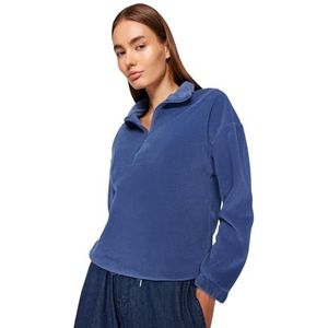 Trendyol Regular sweatshirts voor dames, rechte lange mouwen, blauw, M