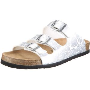 Dr. Brinkmann Dames 700529 slippers, wit/wit, 37 EU