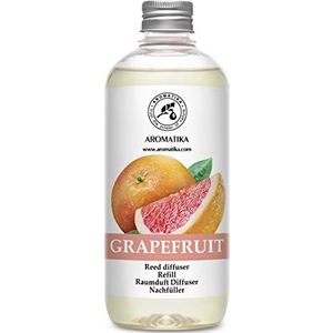 Navulling geurstokjes Grapefruit 500ml - Intensieve - Verse - Langdurige en Frisse Geur - Verdampingsduur van 20 weken - Aromatherapie - Diffuser - Luchtverfrisser - huisparfum - geurolie
