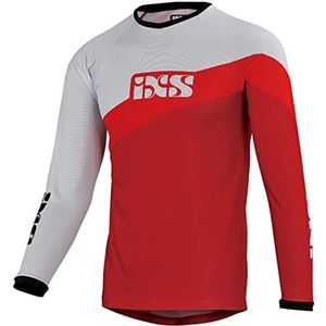 IXS Race Kids Jersey Fluo Red-White KM (140) T-shirt, volwassenen, unisex, rood, M