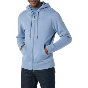 Amazon Essentials Men's Fleecetrui met volledige ritssluiting en capuchon (verkrijgbaar in grote en lange maten), Aquamarijnblauw, XL