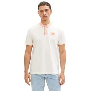 TOM TAILOR Poloshirt voor heren met stretchaandeel, 10332 - Off White, L