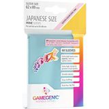 Gamegenic | Prime sleeves | 60 kaarthoezen | transparant | glanzend | Japans formaat 62 x 89 mm | kleurcode: Pink | bordspel | accessoires