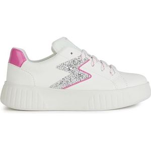 Geox J Mikiroshi Girl A Sneakers voor meisjes, wit fuchsia, 28 EU