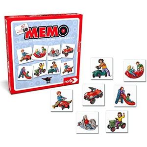 noris 608982050 Big Bobby Car Memo, het populairste kinderspel ter wereld, 50 jaar jubileum, vanaf 3 jaar