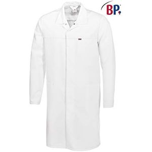 BP 1673-711-21-4XLn Unisex jas, 1/1 mouw met verstelbare split aan de manchet, 200,00 g/m² versterkt katoen, wit, 4XLn