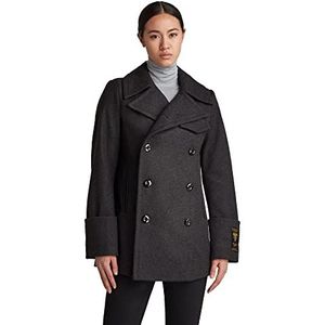 G-Star Raw dames Pea Coat Wool Mid, Veelkleurig (Shadow Htr B965-9119), L