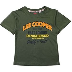 Lee Cooper T-shirt voor jongens, Kaki, 10 Jaar