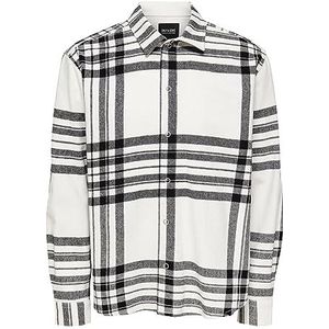 ONLY & SONS Onstabb Ls Heavy Check RLX Shirt voor heren, cloud dancer, XS