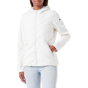 Champion Legacy Outdoor W-Light Microber & Bonded Fleece Hooded Jacket voor dames, Wit, L