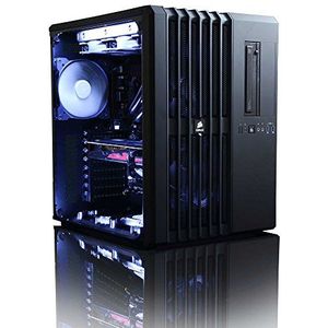 Vibox Legend 8 Gaming PC met War Thunder Gaming, 4,4 GHz Intel i7 Quad Core processor, 2 x Nvidia Geforce GTX 980 Ti SLI grafische kaart, 240 GB SSD, 3 TB HDD, 32 GB RAM, Case NZXT H440, zwart/rood