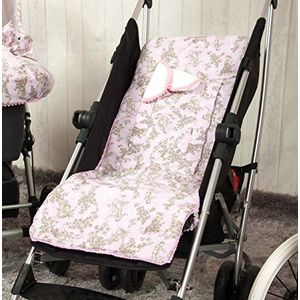 Babyline Toile lichte mat voor kinderwagen, roze