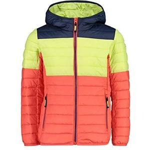 CMP Jacket 3 kleurblok, Girl, Red Kiss-Blue-Citric, 152