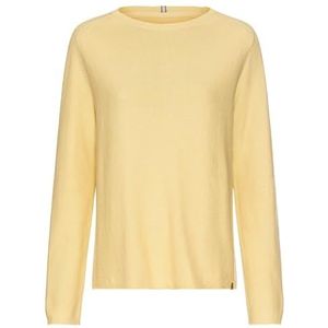 camel active Sweatshirt met ronde hals voor dames van puur katoen, geel, XS