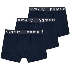NAME IT Boxershorts voor jongens Basic Set van 3, Dark Sapphire, 86
