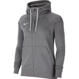 Nike Dames Sweater Met Capuchon W Nk Flc Park20 Fz Hoodie, Houtskool Heathr/Wit/Wit, CW6955-071, XS