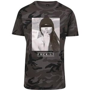 Mister Tee Heren T-shirt F#?KIT Tee, Print T-Shirt voor Mannen, Graphic T-Shirt, camouflage (dark camo), 3XL