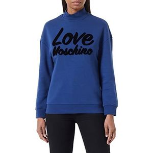 Love Moschino Sweatshirt voor dames, blauw, 40