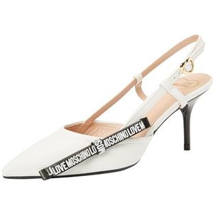 Love Moschino SCARPAD.SPILLO70 JA10607G0IIE0100 kwast voor dames, wit, 41 EU, Wit, 41 EU