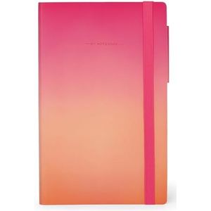 Legami - Notitieboek met stippen, maat M, My Dotted notebook van wit papier 100 g/m², 192 pagina's, zachte kaft, elastiek, afmetingen 13 x 21 cm, Golden Hour