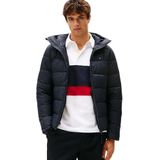 TOMMY HILFIGER - Gewatteerde Jas - Marine - Recht Model - Warm Gevoerd