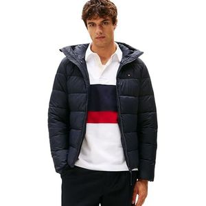 TOMMY HILFIGER - Gewatteerde Jas - Marine - Recht Model - Warm Gevoerd