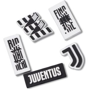 Crocs Unisex Juventus 5 Pack schoen bedels, veelkleurig, één maat, Meerkleurig, Eén maat