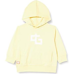 Sweatshirt met groot logo, Lichtgeel, 9-10 jaar