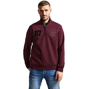 Street One MEN Sweatshirt voor heren, Rosewood Red., S